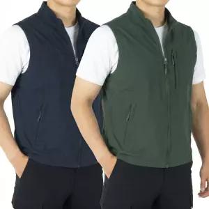 [인코디아웃도어]봄여름 남자조끼  스판 기능성 아우터조끼 남성 작업복 등