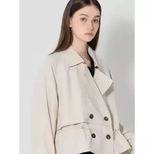 [르샵]소매 셔링 덧장 바바리 자켓 택가격 179000원 _P394926559