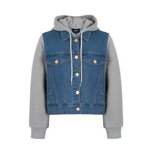 [롯데백화점]abfz 후드 레이어드 스타일 데님 재킷 APZ5QJ331G