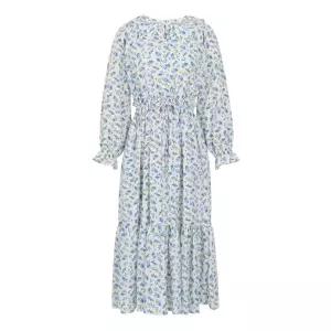 [롯데백화점]abfz 플라워패턴 V넥 롱 원피스 APZ1ZO321C