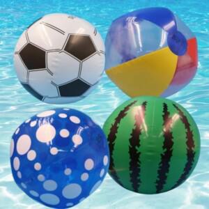 4종 비치볼 여름물놀이 풀장볼 축구 수박 3색물방울 가성비 수박볼 축구볼