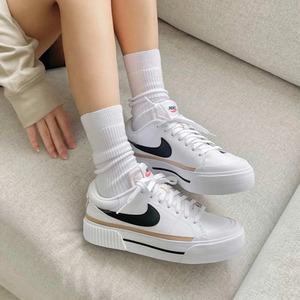 나이키 여성 화이트 스티커즈 코트 아우터 레거시 리프트 운동화