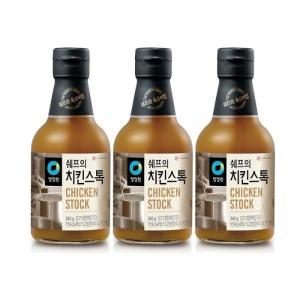 청정원 쉐프의 치킨스톡 340g 3개
