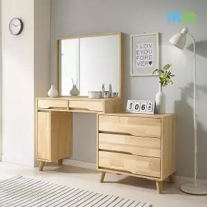 [SASA]데코라인(매장상품) 셀럽 원목 3단서랍형 인출식 화장대세트