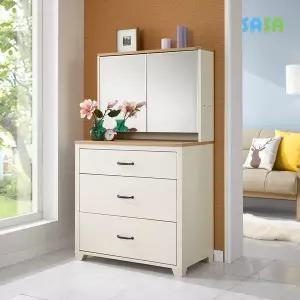 [SASA]데코라인(매장상품) 뉴엔서 3단서랍형 거울화장대세트