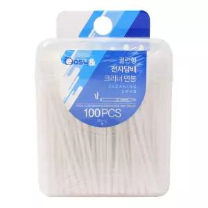 전자담배 크리너 면봉 얇은 청소용 클리닝 스틱 슬림 종이 면봉 100개입
