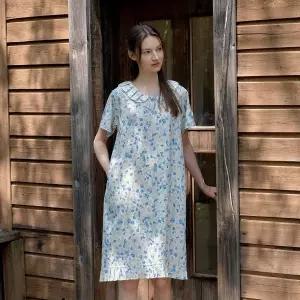 [라페어](김해점)워터 그린 핀턱 카라 원피스 LWMDAOP0402-GR