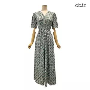 [롯데백화점]abfz 저지 원단 랩스타일 롱 원피스 APZ3HO36H