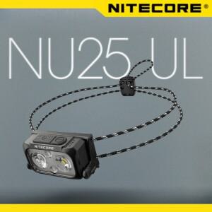 NITECORE NU25 UL 헤드램프 400루멘 USB-C 충전식 야외 활동용 내장 650mAh 배터리 조명