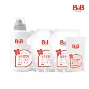 [증정] 비앤비 유아 섬유유연제 베르가못향 1500ml 용기형 1입+리필형 2입+유연제800ml증정