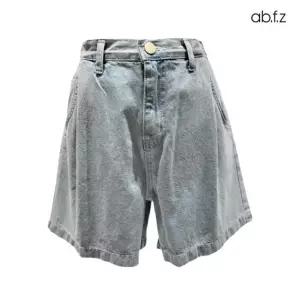 [롯데백화점]abfz 반 밴딩 원핀턱 하이웨이스트 데님 핫 팬츠 APZ3ZE31H