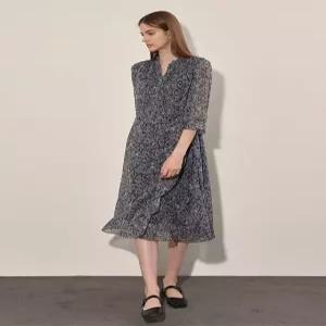 [올리비아로렌][올리비아로렌] 프린트 랩 원피스VOBOA4F7221 (P003674403)