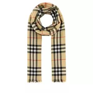 버버리 여성 베이지 캐시미어 자수 머플러 8105557 A2021