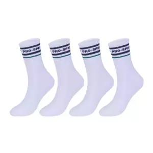 프로스펙스 컬러라인 쿠션 중목 스포츠양말 남 네이비/그린 4팩