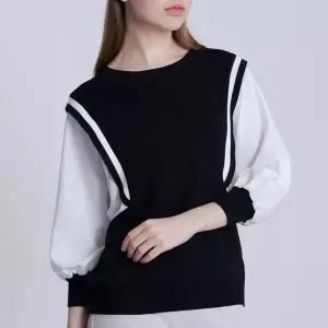 [하프클럽/그단]가오리 니트 블라우스