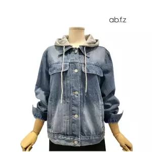 [롯데백화점]abfz 후드 레이어드 스타일 롱 데님 재킷 APZ5HJ33G
