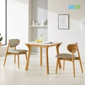 [SASA]데코라인(매장상품) 라운지 원목 세라믹 2인 식탁세트