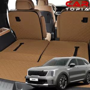 쏘렌토 MQ4 페이스리프트 스퀘어 가죽 트렁크매트 하이브리드 가솔린 5인승 6인승 7인승 차박 용품