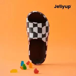 [젤리업] 원 블랙체크 푹신한 리커버리 슬리퍼