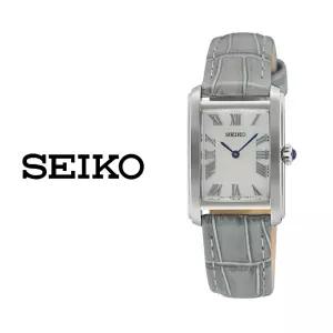 세이코 스퀘어 클래식 쿼츠 여성 가죽 손목시계 SWR099P1
