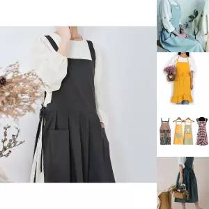 롱앞치마/주방/공방/데일리/꽃집/부엌/예쁜/모던한/작업/쿠킹/베이킹/패션/심플/일상/요리/식당/가정/앞치