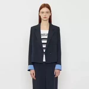 [롯데백화점]케네스레이디 힐트니 배색 커프스 크롭자켓 (ECJKOC70)