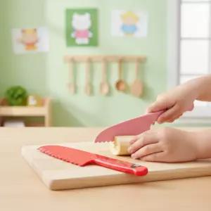 플라스틱 어린이 안전칼 미니마우스 헬로키티 캐릭터 요리용 주방 칼 요리수업 유아 아동용