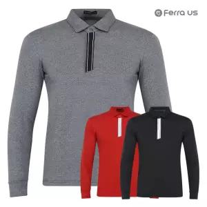 페라어스 CTF3MY2073 남성 니트 배색 골프 긴팔 셔츠/국내산/카라/티셔츠/카라티/무지/긴팔티/환절기