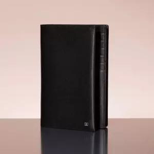 닥스 액세서리 26SS [장지갑][FELTON][펠튼] 블랙 가죽 DD로고 모던 클래식 DBWA6E831BK