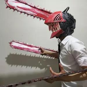 코스프레 소품 체인소맨 덴지 전기톱 PVC ABS 핸드 블레이드 코스튬 할로윈 애니 복장