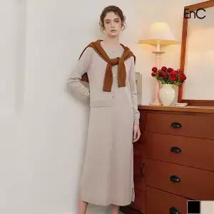 [ENC] 단추포인트 니트원피스 (ENOK13992O)