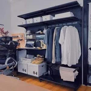 타공판 행거 튼튼한 드레스룸 바지 걸이 옷걸이 선반