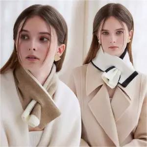 짧은 머플러 목도리 투톤 양면 캐주얼 정장 소프트 남녀공용