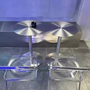 스텐 원형 바테이블 카페 홈바 라운드 스탠딩 술집 탁자