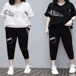 여성 반팔 트레이닝복 세트 7부 반바지 추 여름