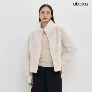 [ab.plus] 하이넥 히든 버튼 페이크퍼 자켓 (LSZ4MJ31A)