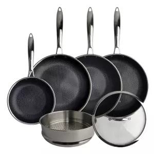 쿡셀 블랙큐브 IH 홀로그램 큐브 후라이팬+찜기 세트 인덕션가능 프라이팬