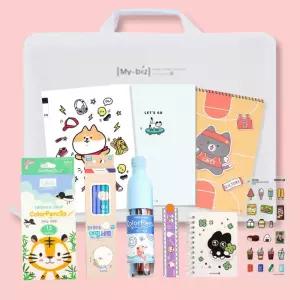 어린이 초등 문구세트 신학기 준비물 캐릭터 모아 학용품 세트 어린이집 졸업 유치원 단체 행사 생일 선물