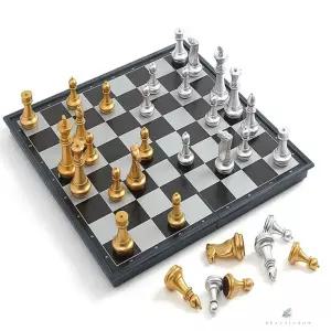 별하샤인 접이식 자석 체스 36x36cm 골드 실버 고급체스판 전략보드게임