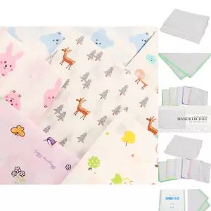 (대형 10매입) 순면 나염 가제 손수건/수건/애기/유아/어린이/아기용/신생아/무형광/면가제/면가재/아기