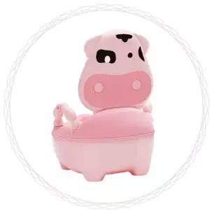 젖소 변기 아동용 배변훈련 화장실 연습 캐릭터 변기 핑크 소변기 배변기