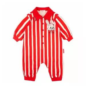 [롯데백화점]베베드피노 시아나 베이비 스트라이프 오버롤 BP51OV181