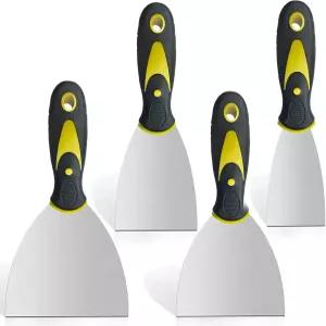 퍼티 나이프 스크레이퍼 4팩 2 3 4 5 세트 스테인리스 스틸 벽지 페인트 도구로 드라이월 스패클과 진흙