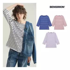 벤시몽 여성 간절기 스트라이프 7부 티셔츠 4종 택1 175240