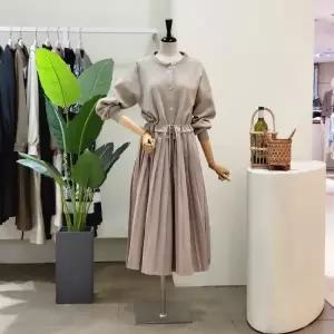 [대구백화점] [4CUS]스트링 플리츠 니트 롱원피스(FW5J9OP5277)