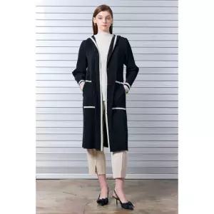 [요이츠](택가 256000원)[요이츠] 모던 엣지 포인트 후드 플리츠 코트_YJ02WNPCT01