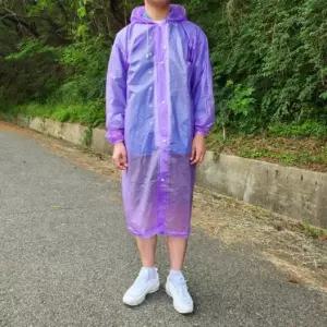 EVA 골프용 우비 배달 낚시 퍼플 경량 일회용 방수우의 남녀공용
