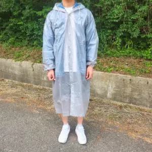 일회용 EVA 방수복 경량 남녀공용 우비 배달 라이더 그레이 우의 낚시