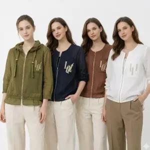 올리브그린 A24 SS 시스루 페플럼 썸머 아우터 2종