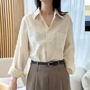 [라일리여성의류] Rly 여성  카라 셔츠 1P 여름 오버핏 남방 출